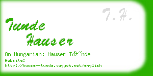 tunde hauser business card